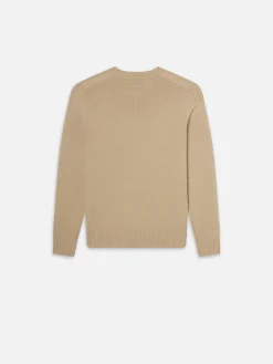 Cashmere Crewneck Sweater in Sand Beige