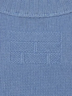 Cashmere Crewneck Sweater in Soft Blue