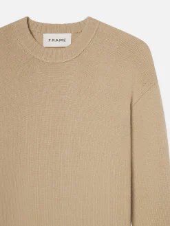 Cashmere Crewneck Sweater in Sand Beige