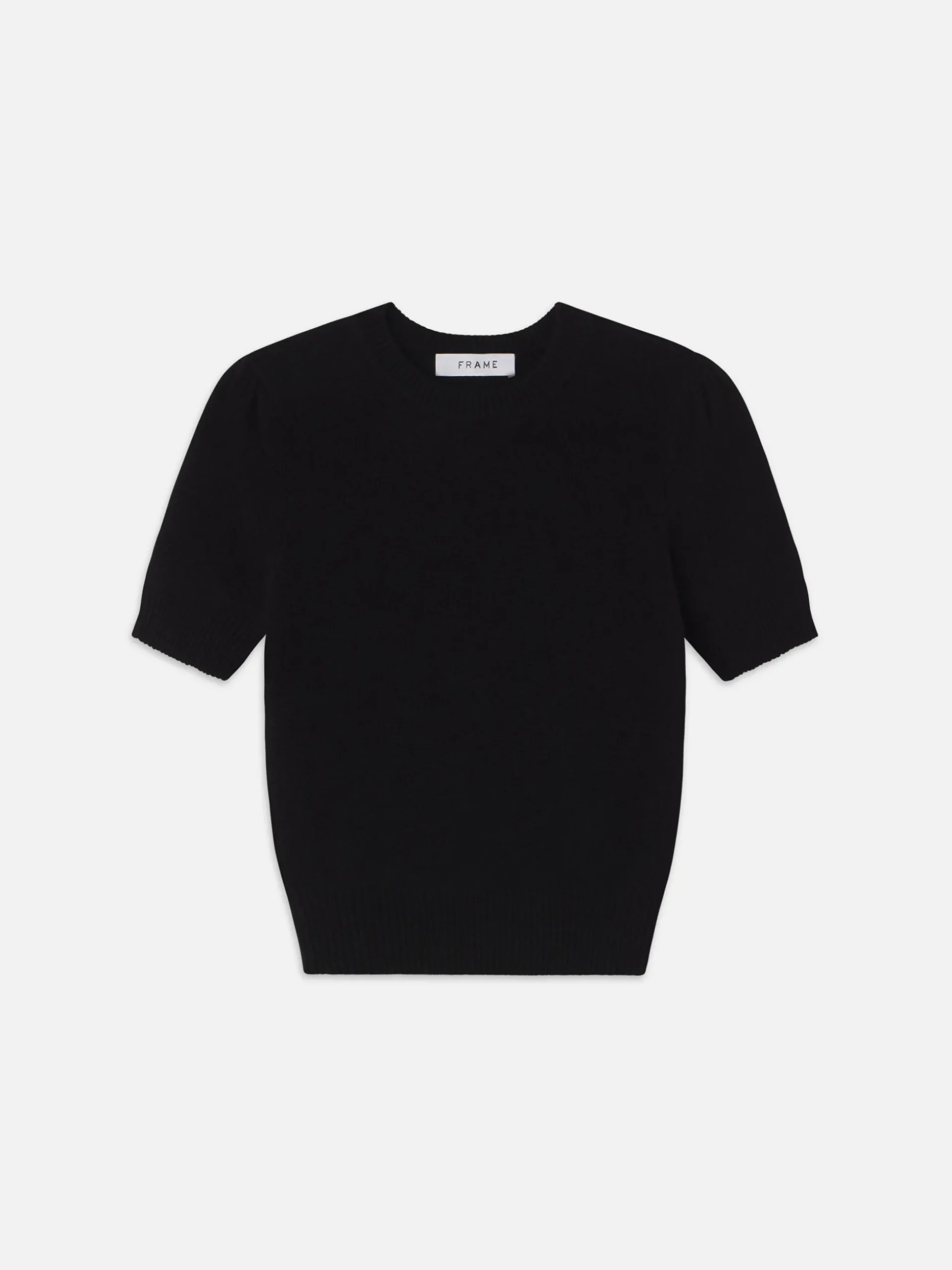 Cashmere Gathered Sweater in Noir