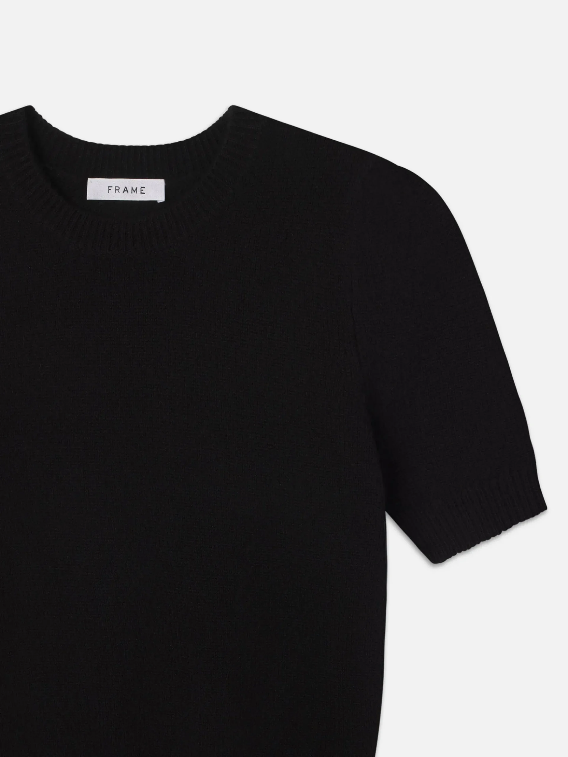 Cashmere Gathered Sweater in Noir