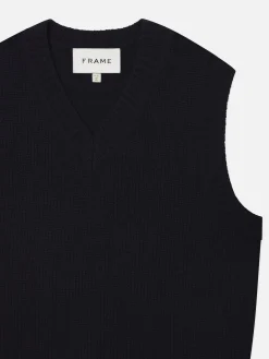 Cashmere Vest in Navy