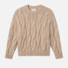 Chunky Cable Sweater in Natural