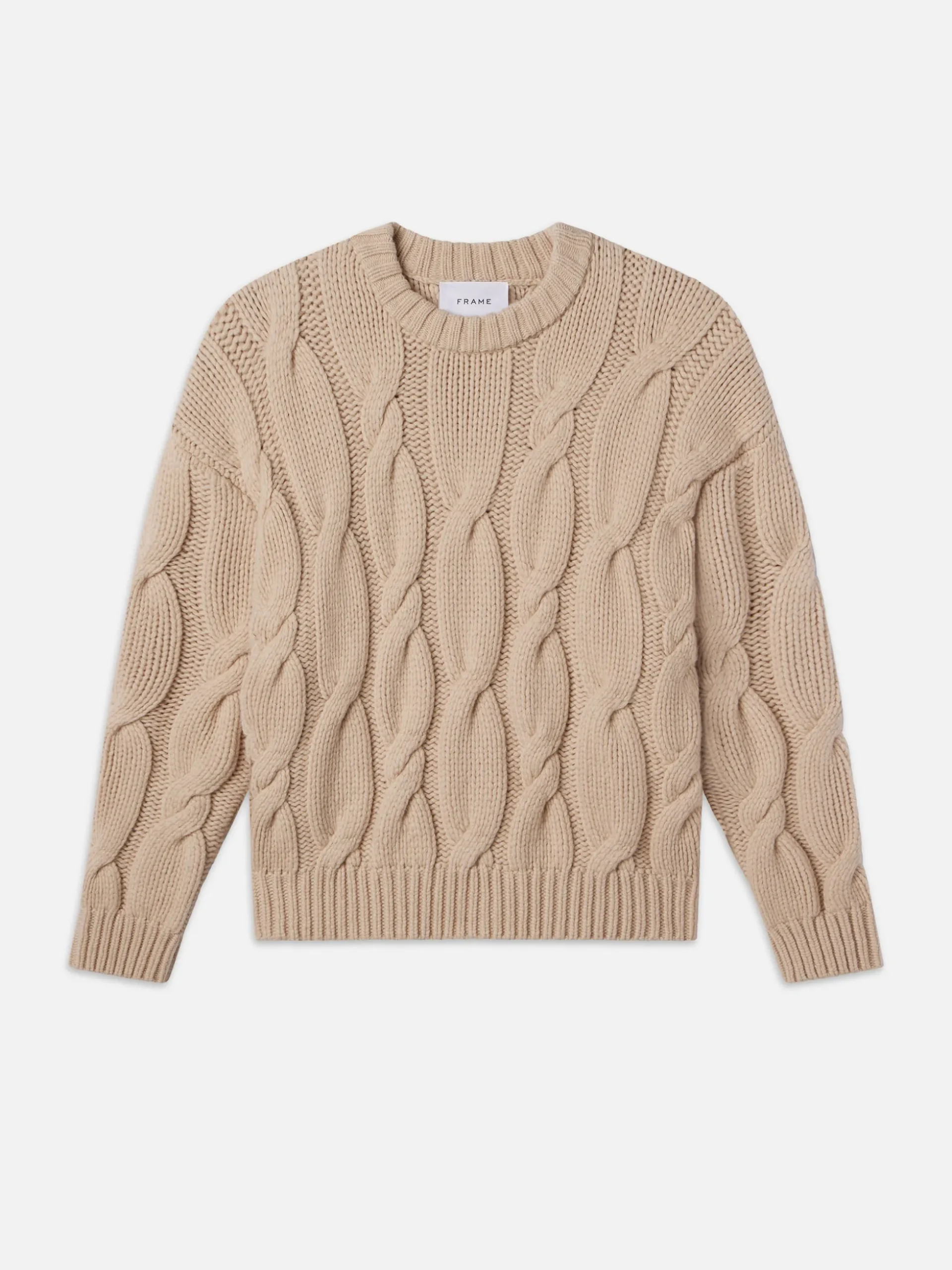 Chunky Cable Sweater in Natural