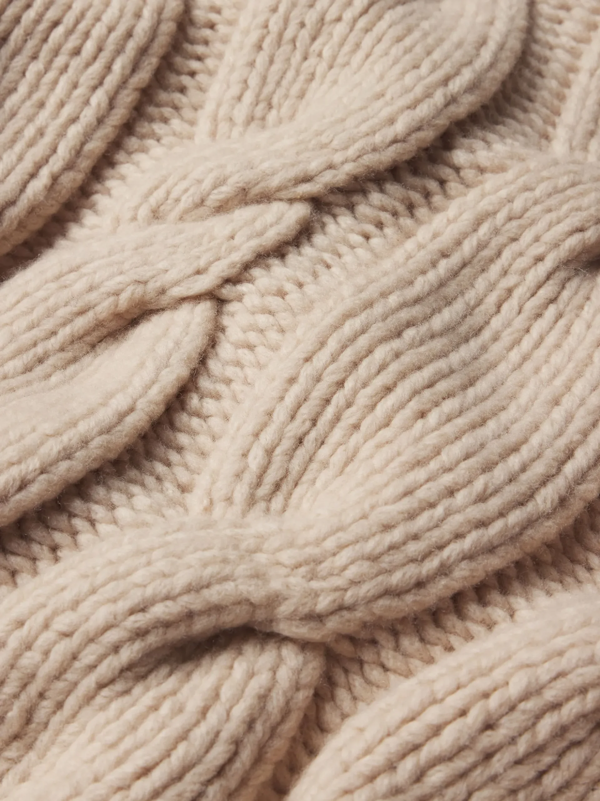 Chunky Cable Sweater in Natural