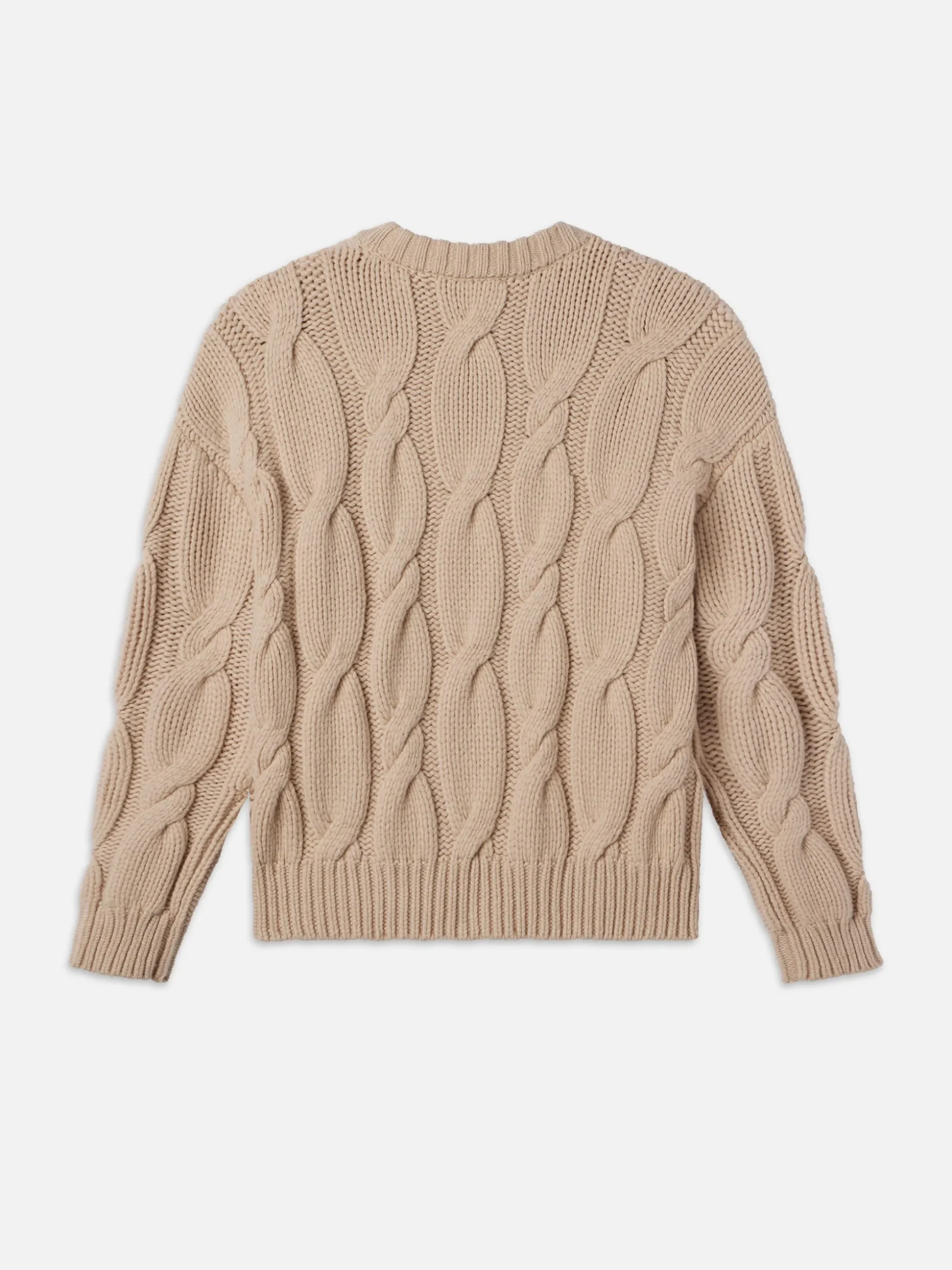 Chunky Cable Sweater in Natural
