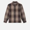 Chunky Plaid Shirt in Brown Plaid