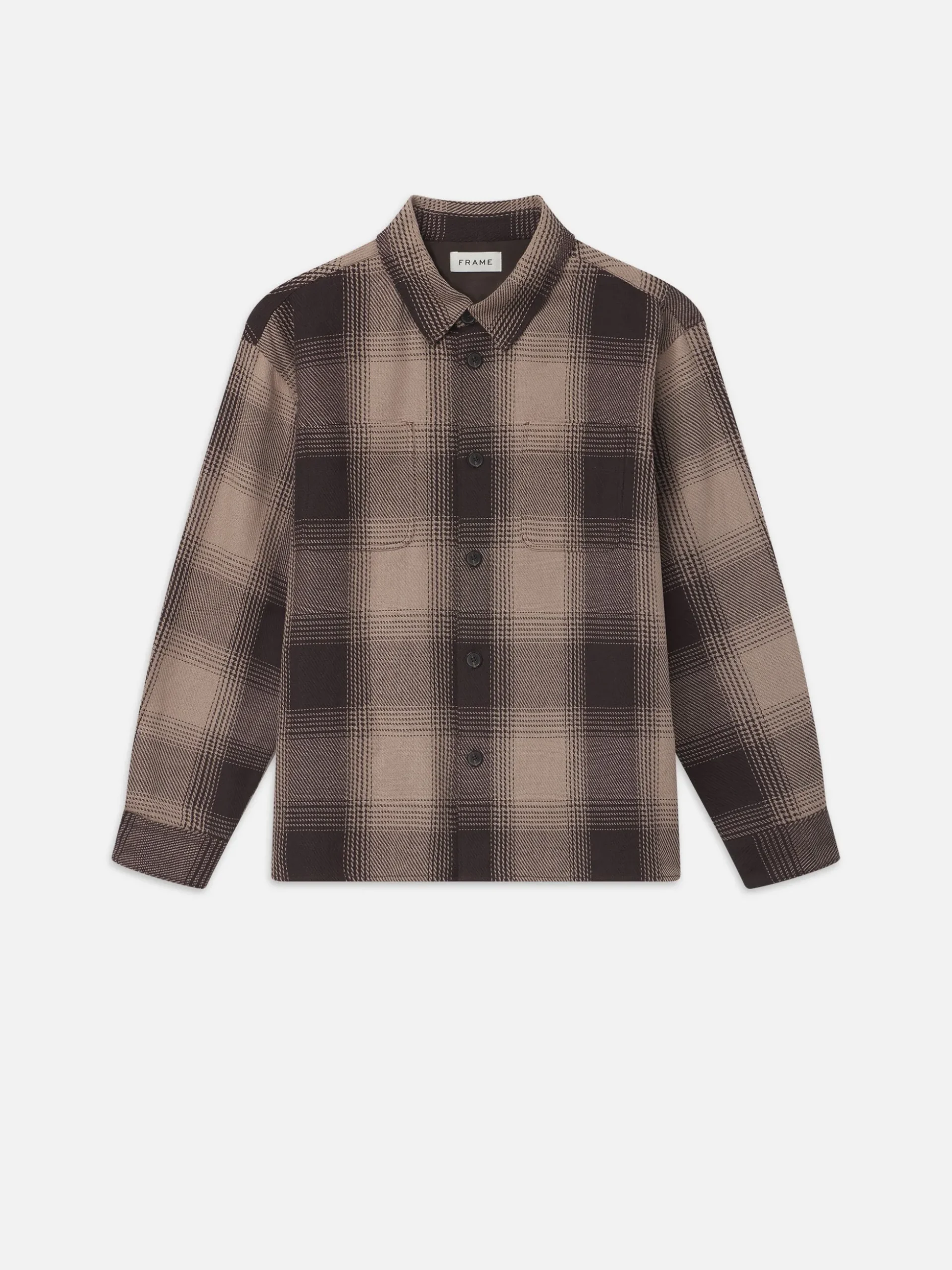 Chunky Plaid Shirt in Brown Plaid
