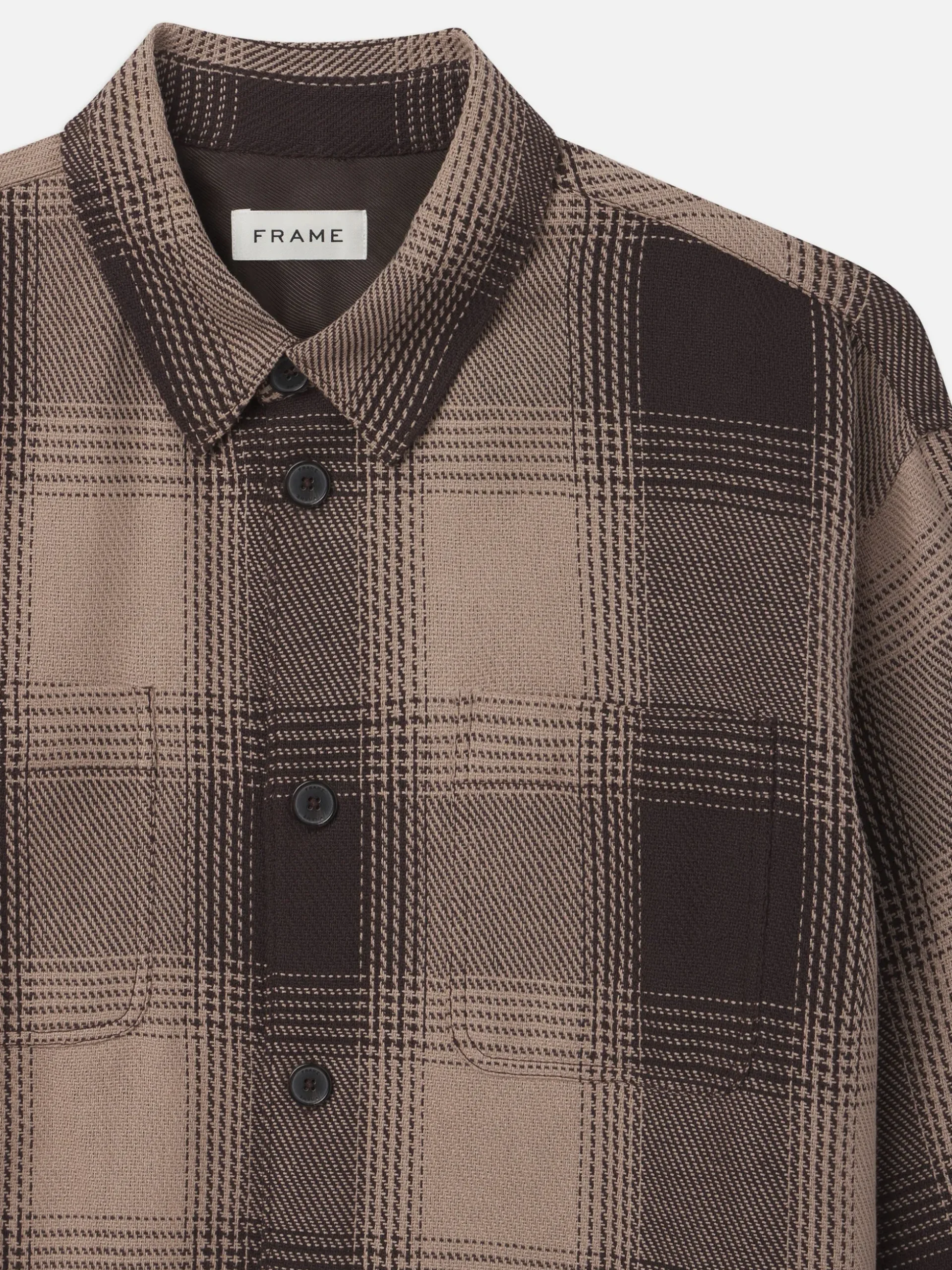 Chunky Plaid Shirt in Brown Plaid