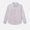 Classic Oxford Shirt in Lavender Stripe