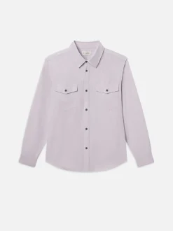 Classic Oxford Shirt in Lavender Stripe