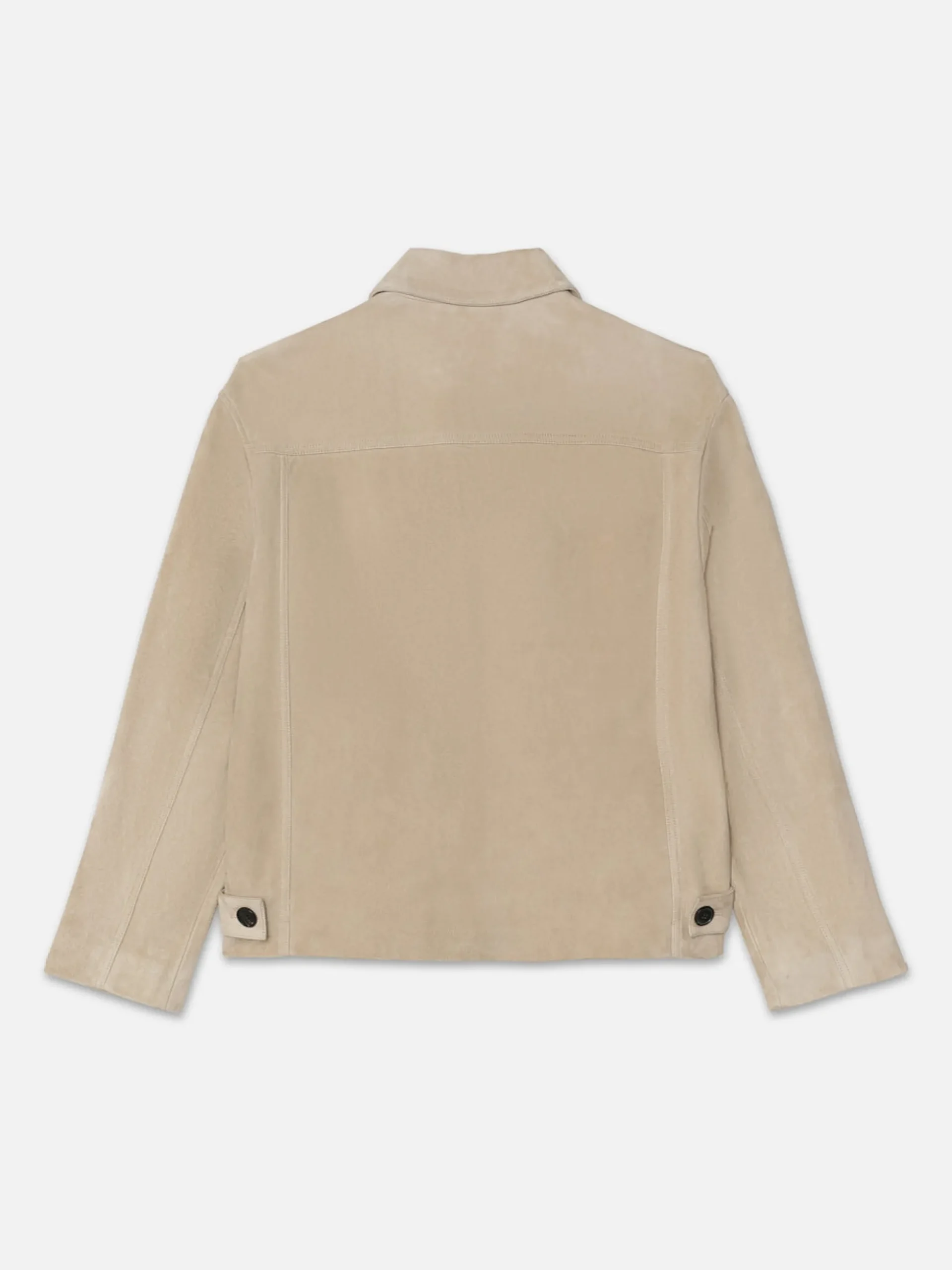 Clean Suede Jacket in Smoke Beige
