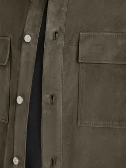 Clean Suede Shirt in Mocha