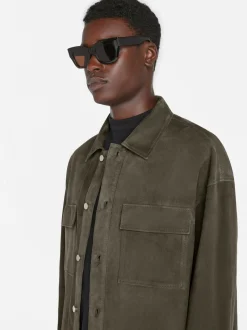 Clean Suede Shirt in Mocha