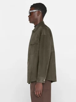 Clean Suede Shirt in Mocha