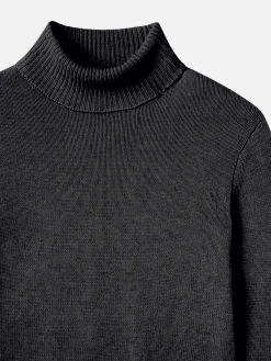 Clean Turtleneck Sweater in Charcoal Heather