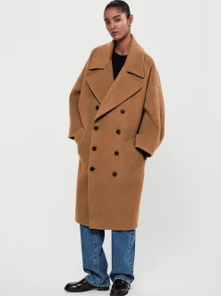 Cocoon Coat in Camel