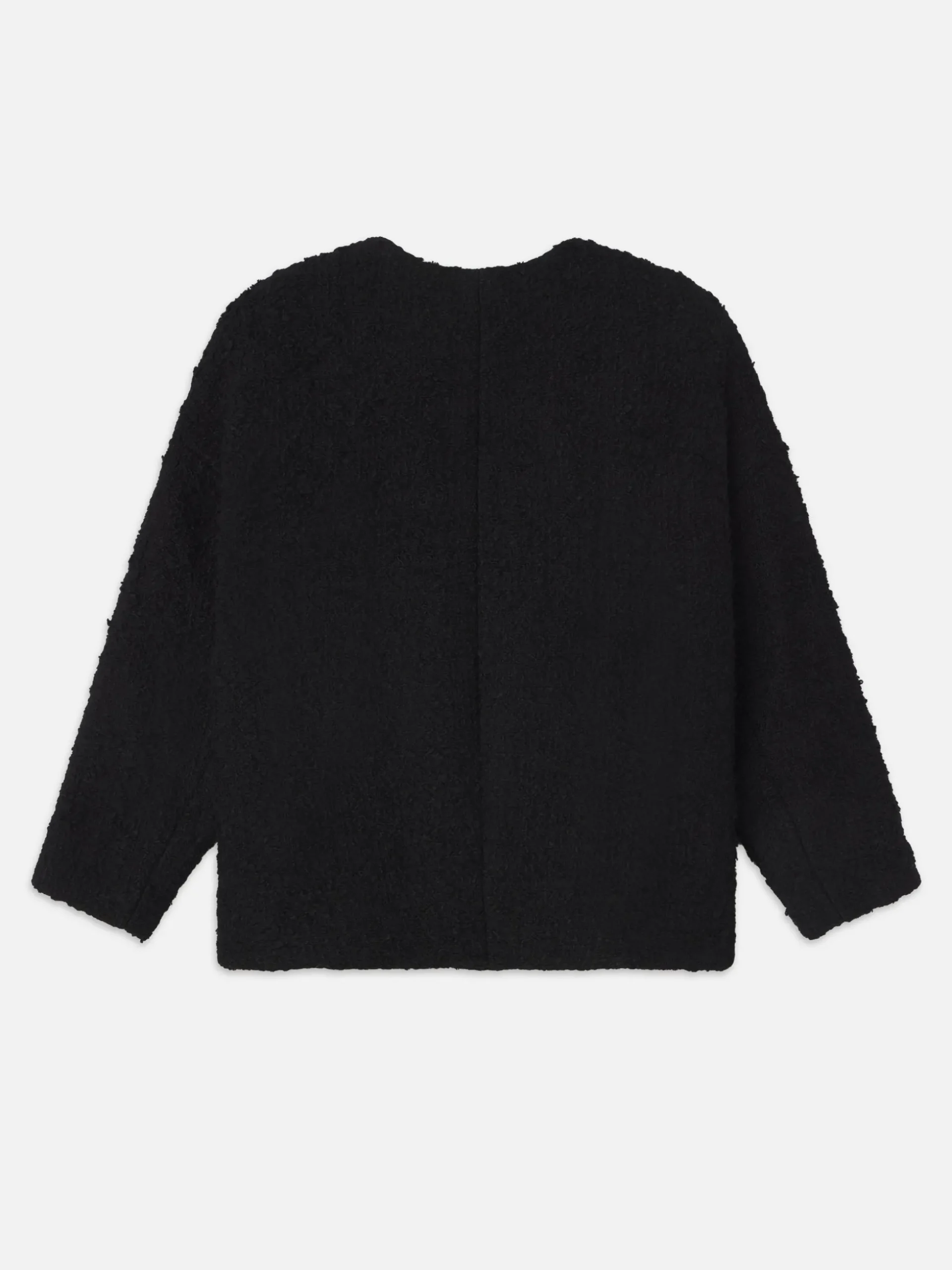 Cocoon Short Coat in Black Multi