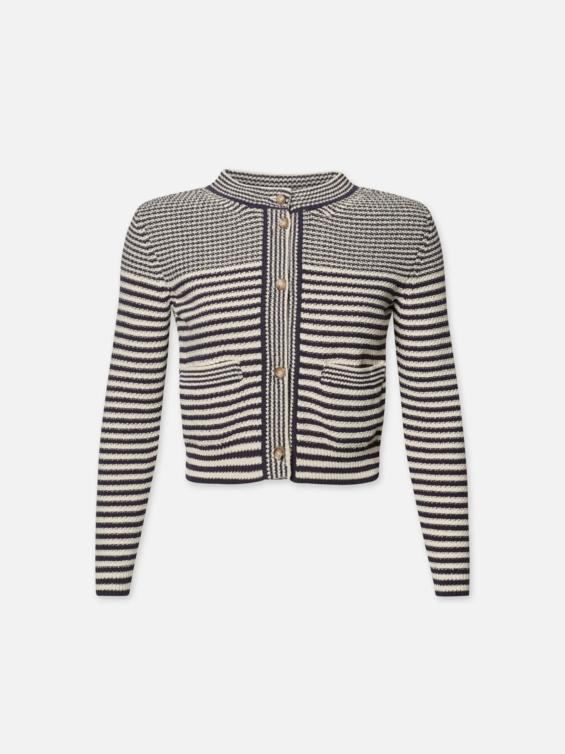 Compact Stripe Cardi in Navy Multi