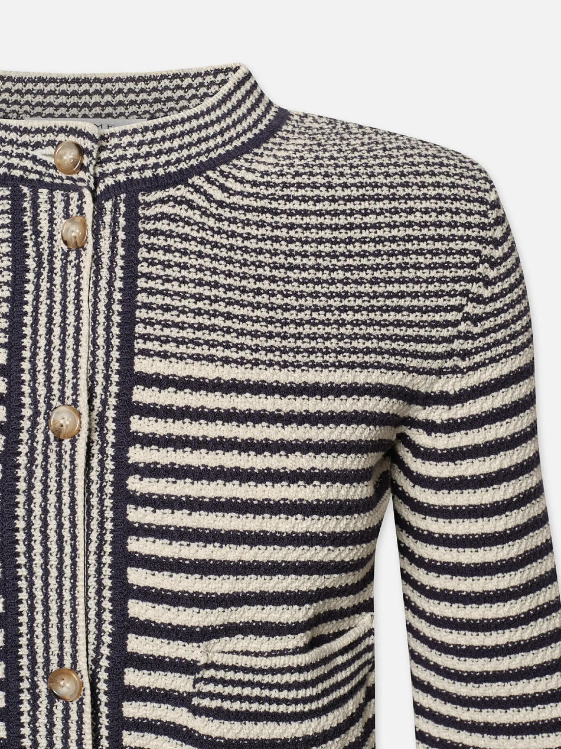 Compact Stripe Cardi in Navy Multi