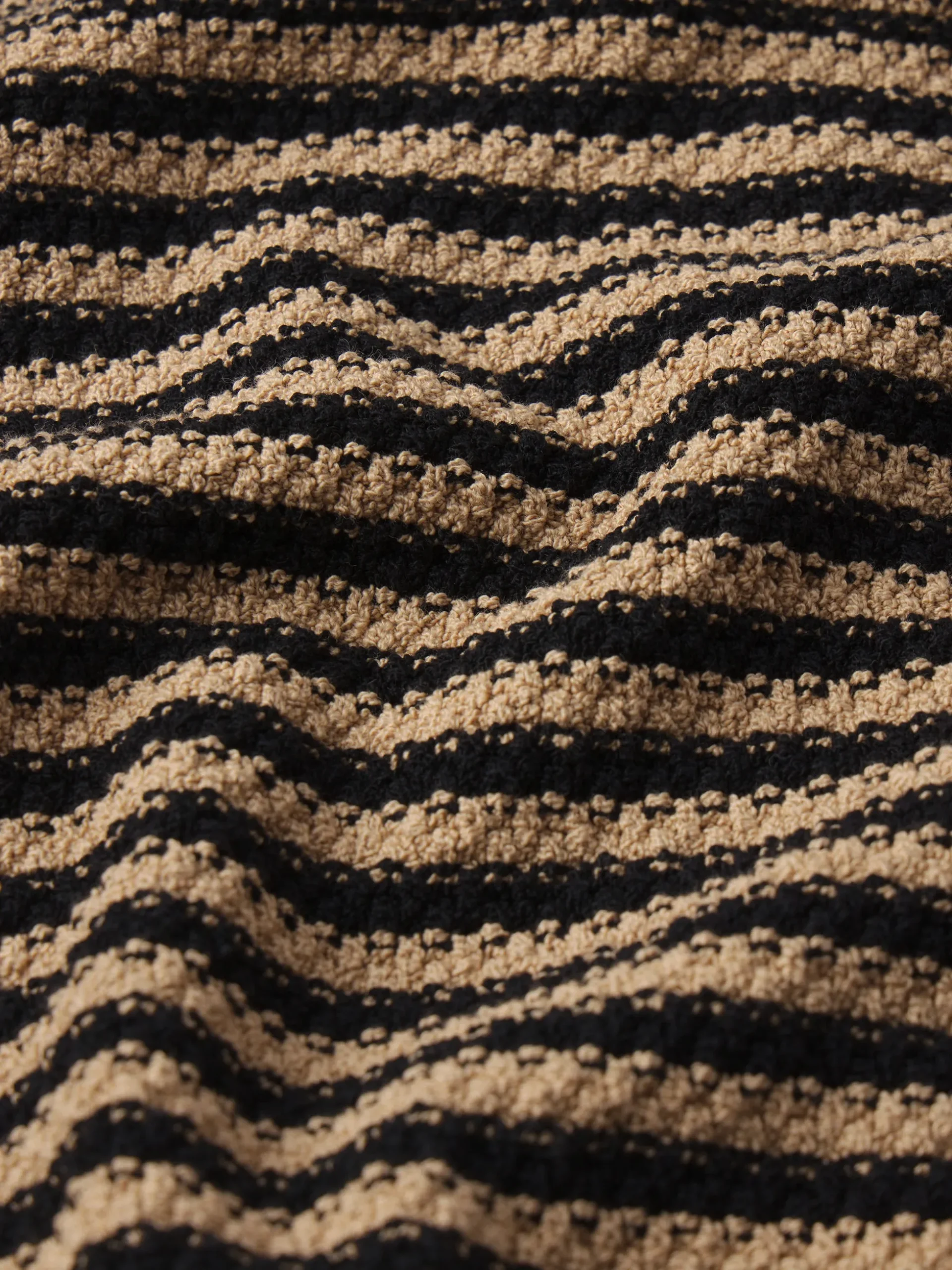 Compact Stripe Cardi in Tan Multi