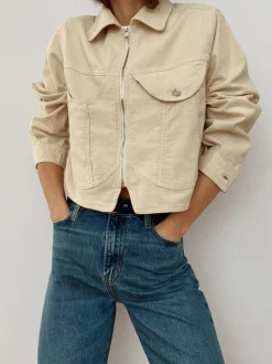 Corduroy Heart Jacket in Ecru