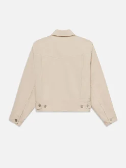 Corduroy Heart Jacket in Ecru
