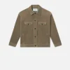 Corduroy Trucker Jacket in Soft Mocha