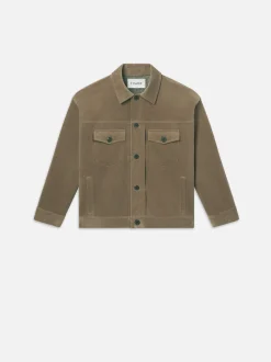 Corduroy Trucker Jacket in Soft Mocha