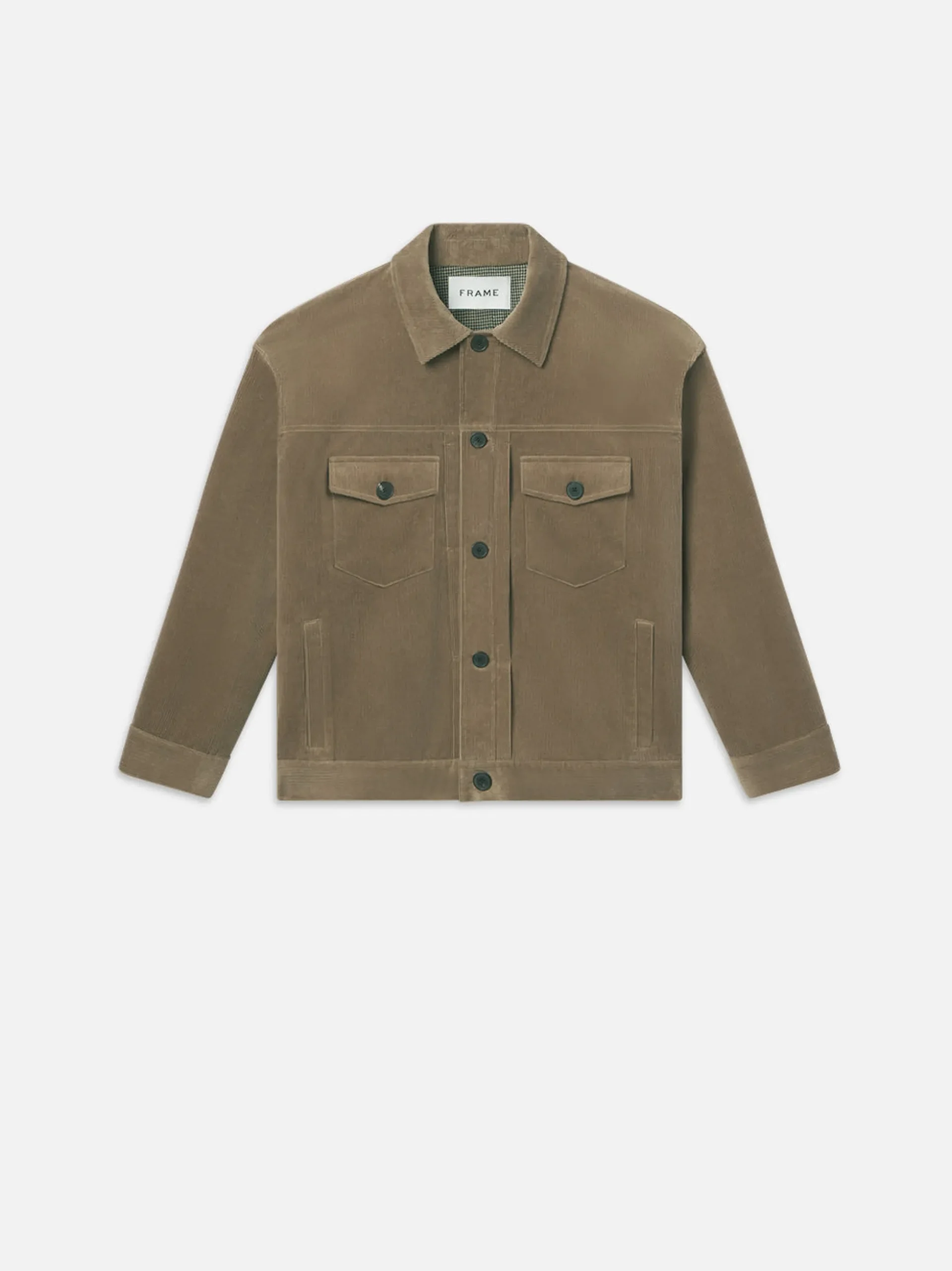 Corduroy Trucker Jacket in Soft Mocha