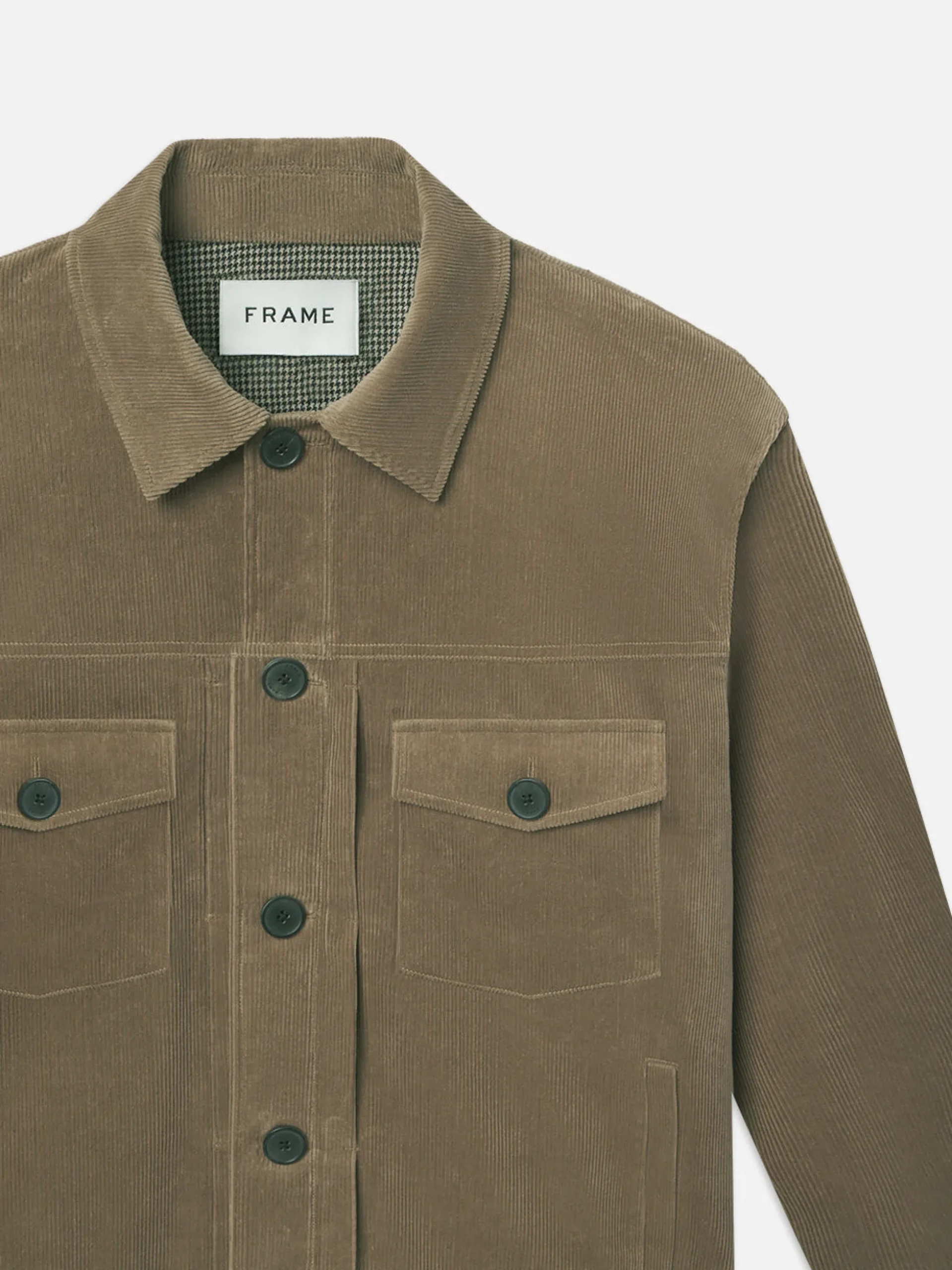 Corduroy Trucker Jacket in Soft Mocha