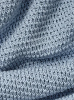 Cotton Blend Sweater in Light Blue
