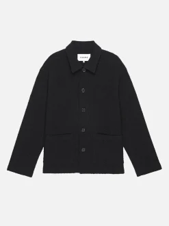 Crochet Jacket in Ash Black
