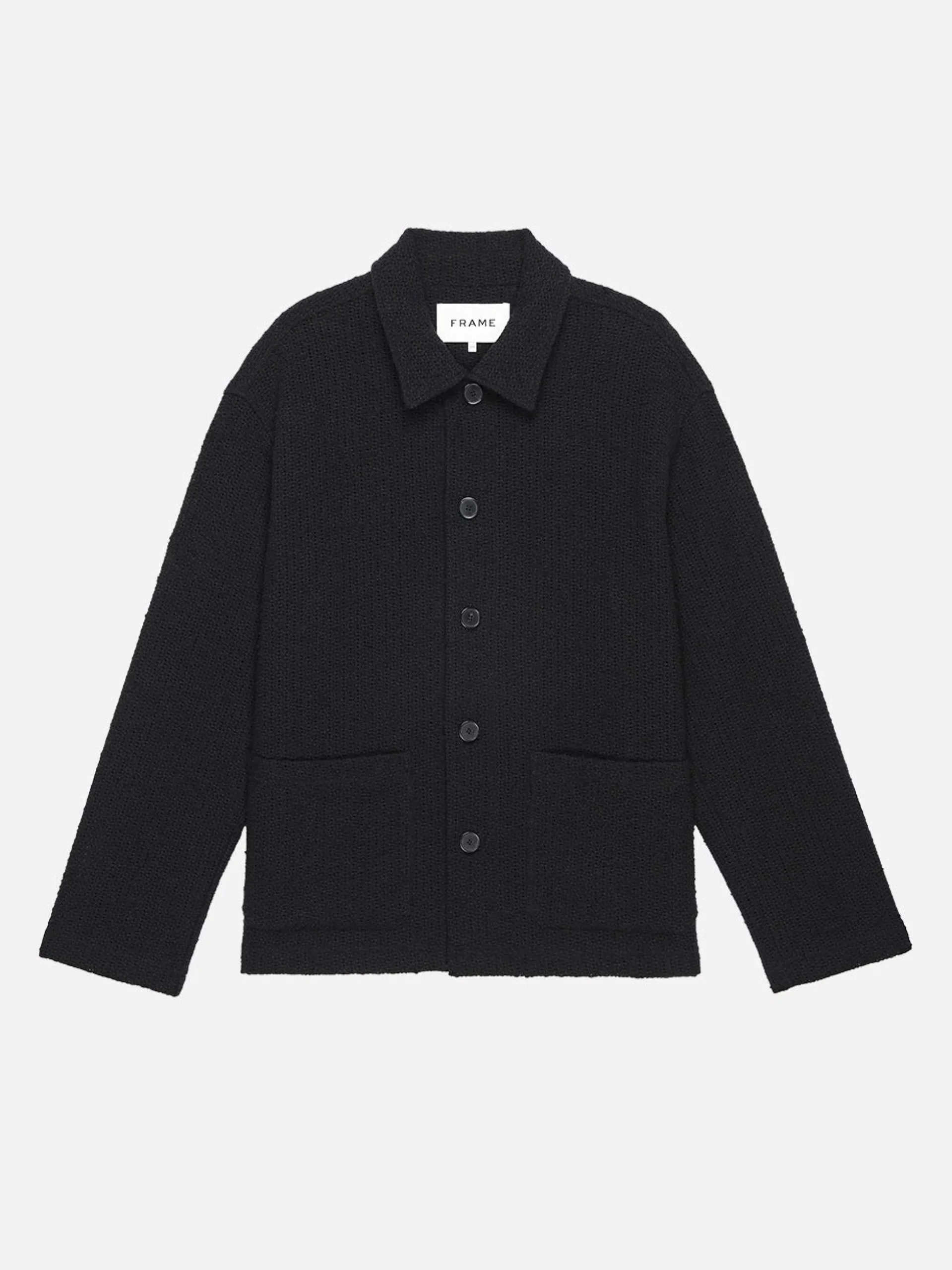 Crochet Jacket in Ash Black