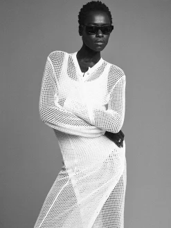 Crochet Kaftan in Cream