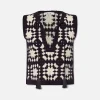 Crochet Tassel Popover in Navy Multi