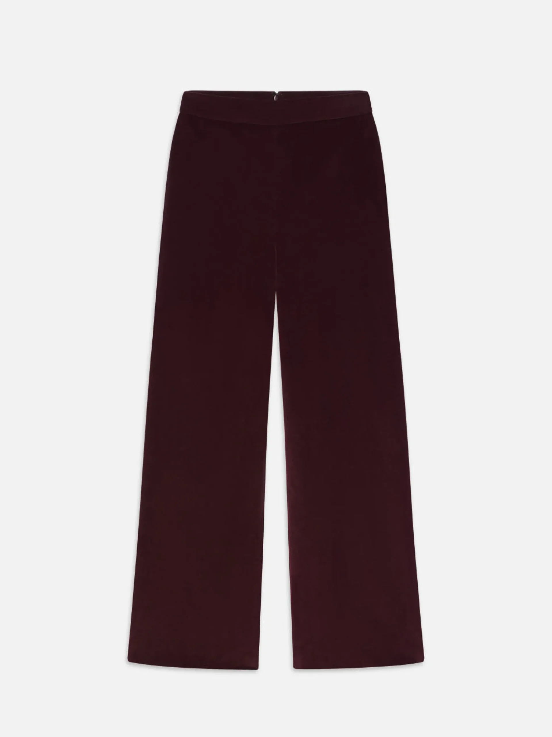 Crop Velvet Wide Leg in Wine
