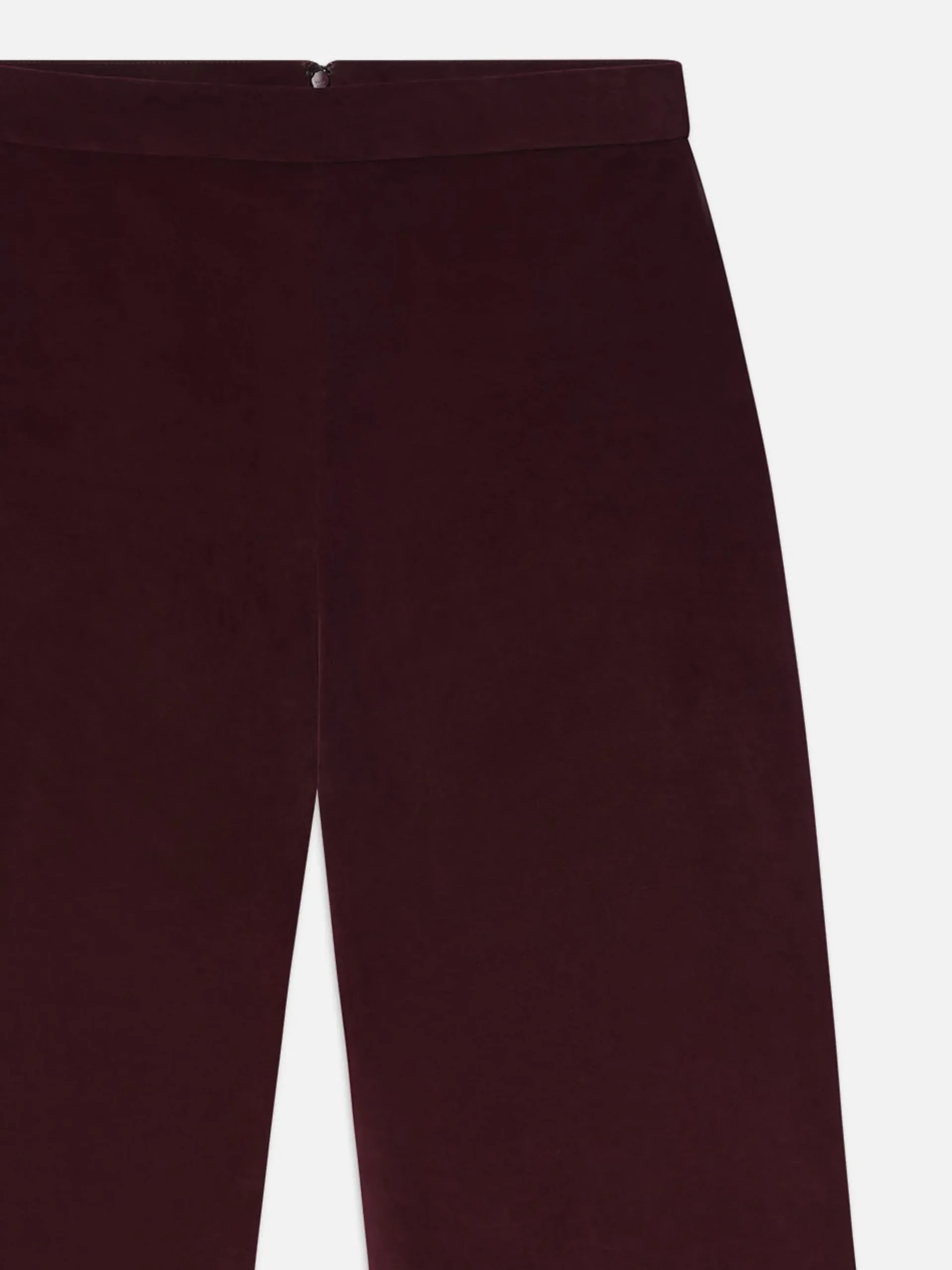 Crop Velvet Wide Leg in Wine