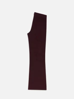 Crop Velvet Wide Leg in Wine