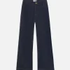 Darted Wide Leg Jean in Rinse