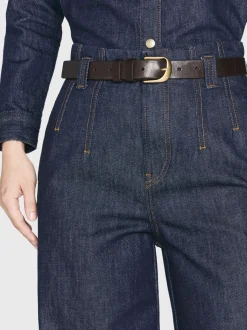 Darted Wide Leg Jean in Rinse