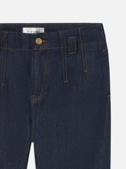 Darted Wide Leg Jean in Rinse