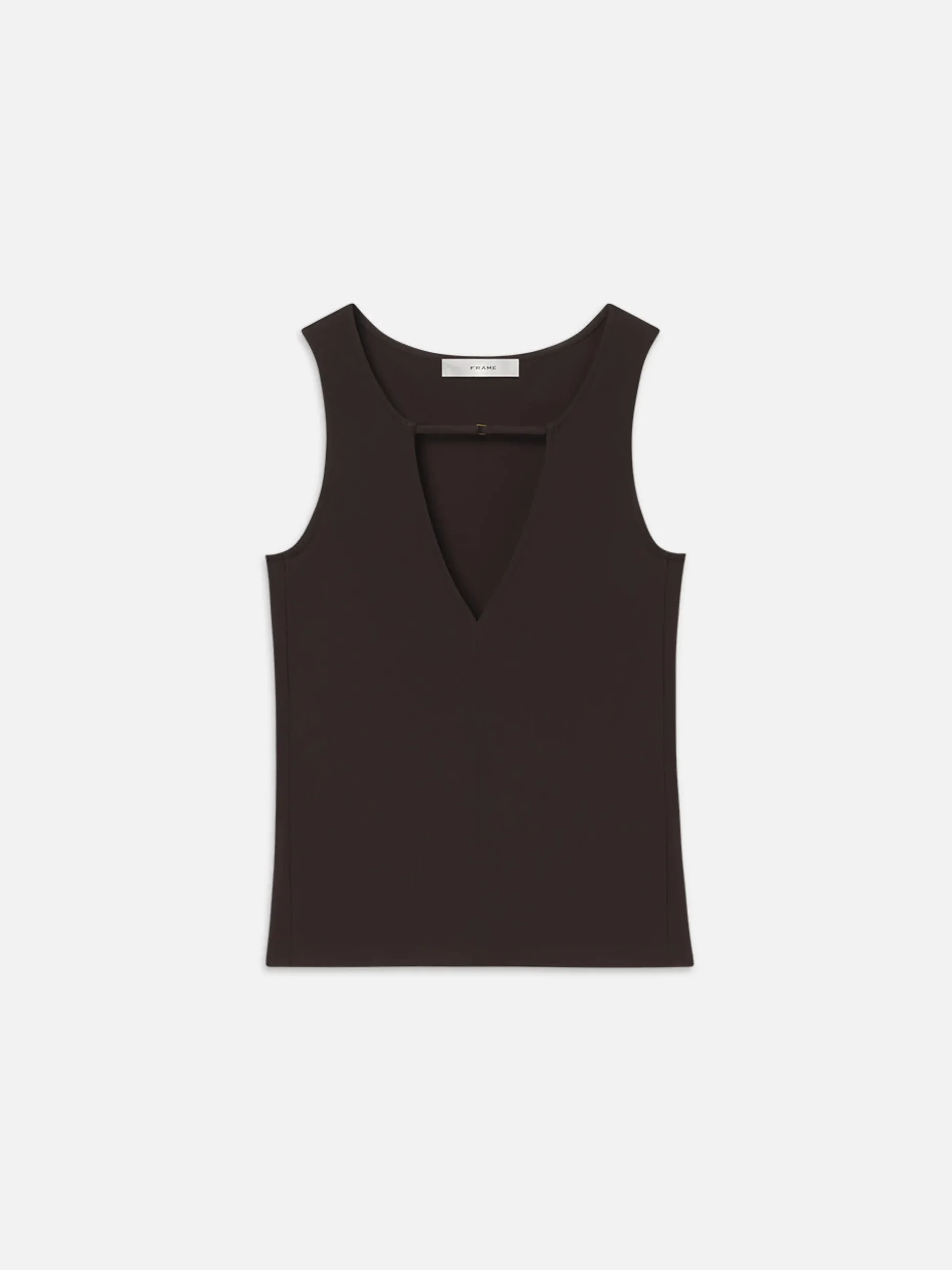 Deep V Tank in Chocolate Brown