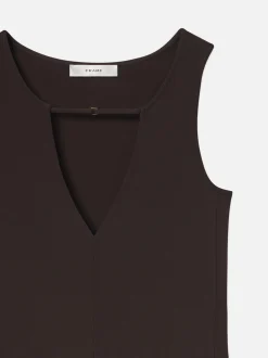 Deep V Tank in Chocolate Brown