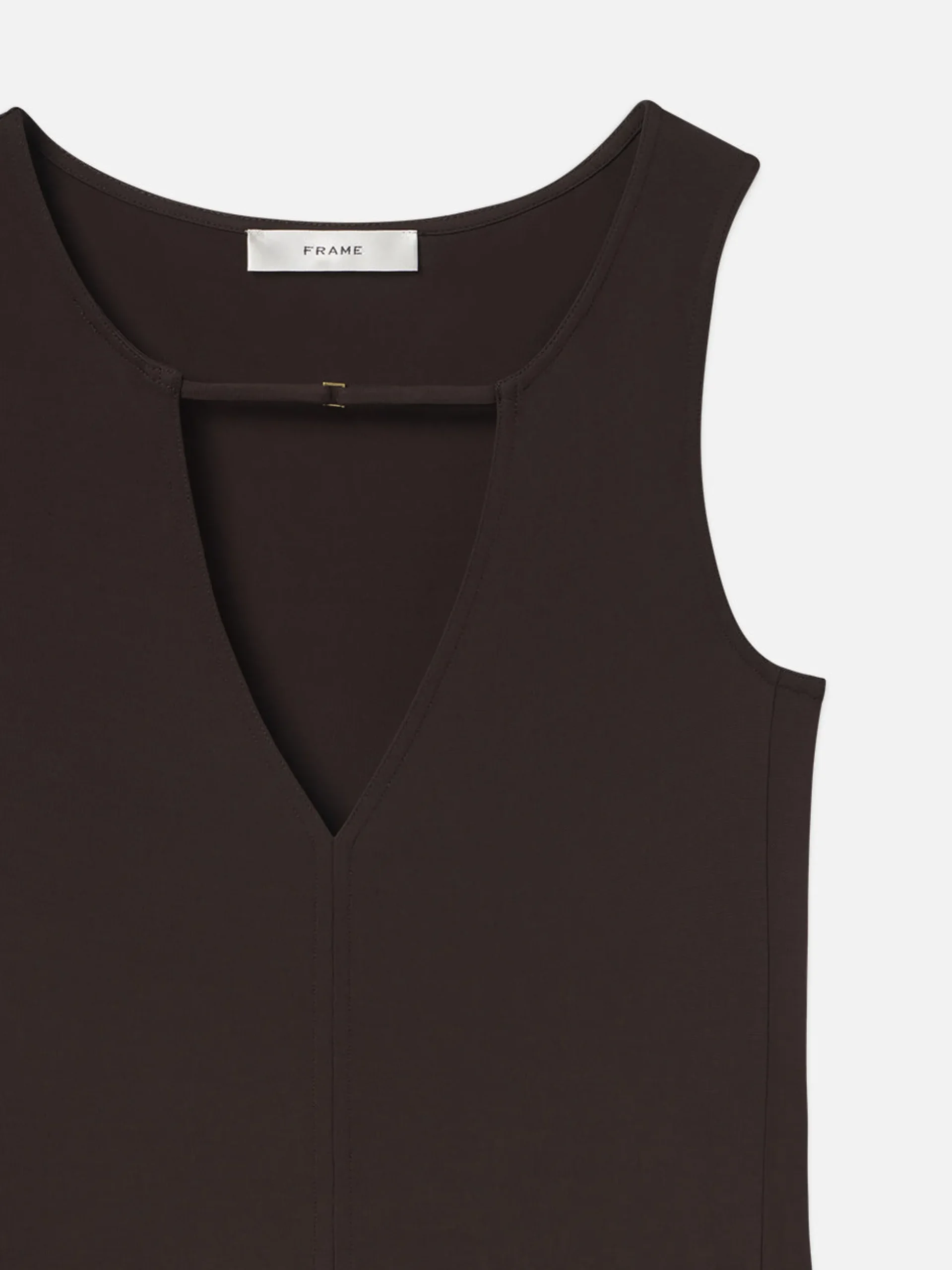 Deep V Tank in Chocolate Brown