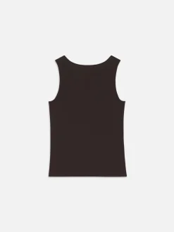 Deep V Tank in Chocolate Brown