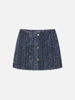 Denim Boucle Skirt in Magic