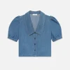 Denim Sailor Blouse in Starlet