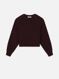 Dolman Crew Sweater in Burgundy