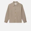 Double Face Shirt Jacket in Dove